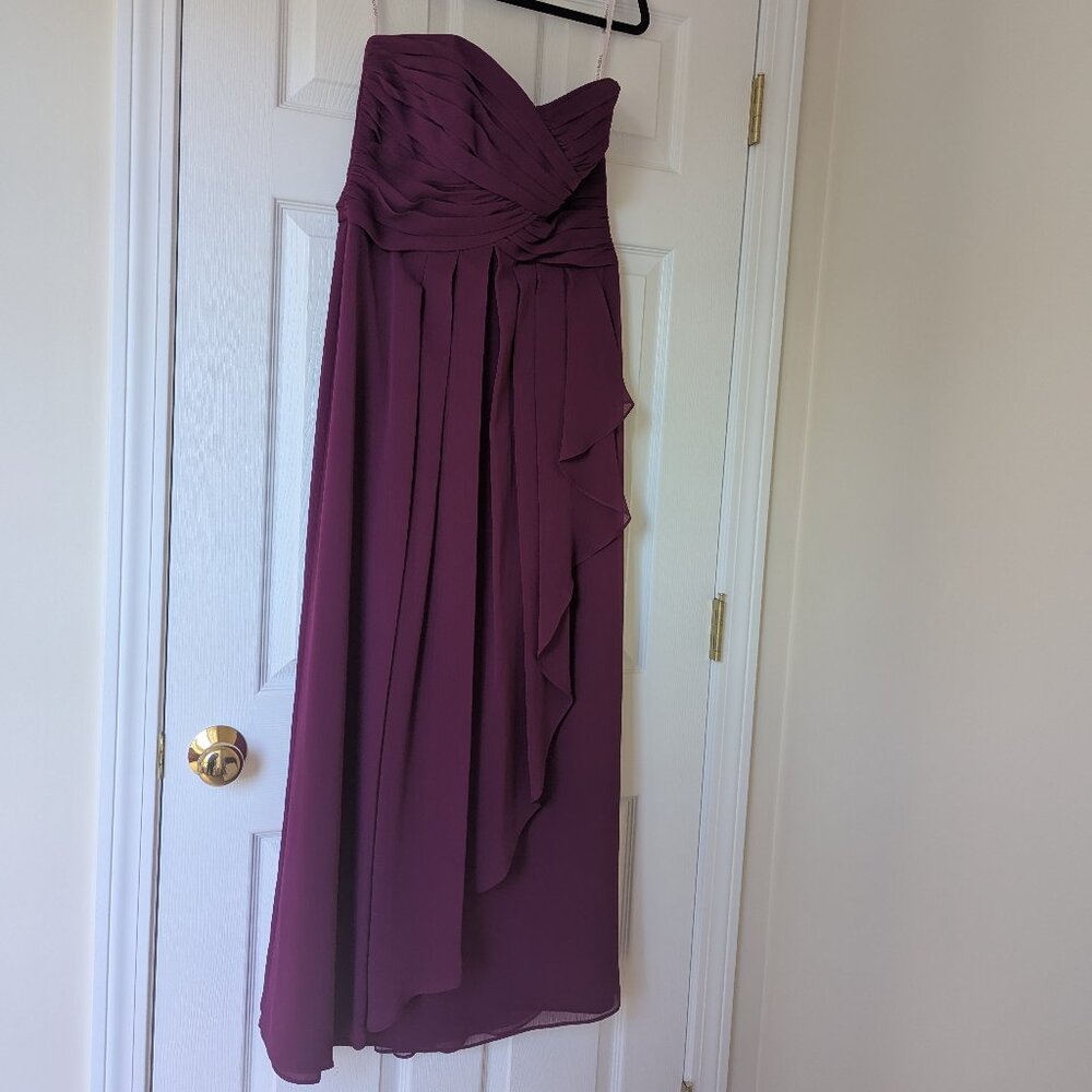 Davids Bridal Strapless Sangria size 10